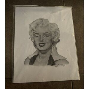 Hand-drawn Marilyn Monroe Portrait By George Murray in a Sealed Envelope